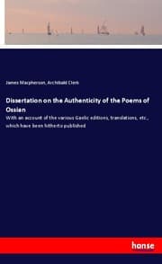 Cover von Dissertation on the Authenticity of the Poems of Ossian