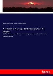 Cover von A collation of four important manuscripts of the Gospels: