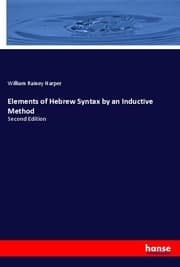 Cover von Elements of Hebrew Syntax by an Inductive Method