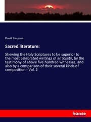 Cover von Sacred literature: