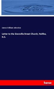Cover von Letter to the Granville Street Church, Halifax, N.S.