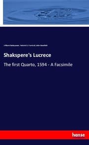 Cover von Shakspere's Lucrece