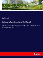 Cover von Selections from Speeches of Earl Russell