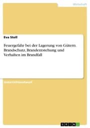 Cover von Feuergefahr bei der Lagerung von Gütern. Brandschutz, Brandentstehung und Verhalten im Brandfall