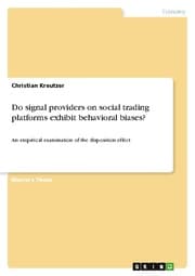 Cover von Do signal providers on social trading platforms exhibit behavioral biases?