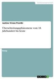 Cover von Überschreitungsphänomene vom 18. Jahrhundert bis heute