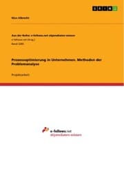 Cover von Prozessoptimierung in Unternehmen. Methoden der Problemanalyse