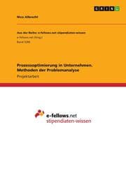 Cover von Prozessoptimierung in Unternehmen. Methoden der Problemanalyse