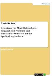 Cover von Gestaltung von Mode-Onlineshops. Vergleich von Premium- und Fast-Fashion-Anbietern mit der Eye-Tracking-Methode