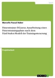 Cover von Fitnesstrainer B-Lizenz. Ausarbeitung eines Fitnesstrainingsplans nach dem Fünf-Stufen-Modell der Trainingssteuerung