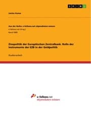 Cover von Zinspolitik der Europäischen Zentralbank. Rolle der Instrumente der EZB in der Geldpolitik