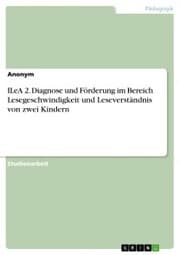 Cover von ILeA 2. Diagnose und Förderung im Bereich Lesegeschwindigkeit und Leseverständnis von zwei Kindern