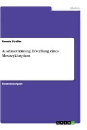 Cover von Ausdauertraining. Erstellung eines Mesozyklusplans