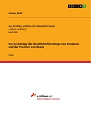 Cover von Die Grundzüge des Gesellschaftsvertrags von Rousseau und der Theorien von Rawls