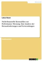 Cover von Nicht-finanzielle Kennzahlen zur Performance Messung. Eine Analyse der Herausforderungen und Verwendungen