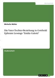 Cover von Die Vater-Tochter-Beziehung in Gotthold Ephraim Lessings 'Emilia Galotti'