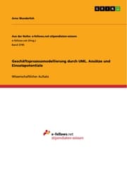 Cover von Geschäftsprozessmodellierung durch UML. Ansätze und Einsatzpotentiale