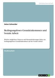 Cover von Bedingungsloses Grundeinkommen und Soziale Arbeit
