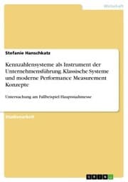 Cover von Kennzahlensysteme als Instrument der Unternehmensführung. Klassische Systeme und moderne Performance Measurement Konzepte