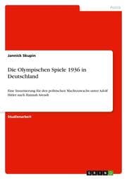 Cover von Die Olympischen Spiele 1936 in Deutschland