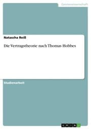 Cover von Die Vertragstheorie nach Thomas Hobbes