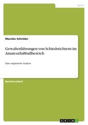 Cover von Gewalterfahrungen von Schiedsrichtern im Amateurfußballbereich