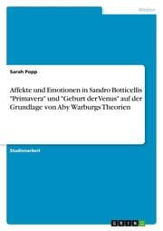 Cover von Affekte und Emotionen in Sandro Botticellis 'Primavera' und 'Geburt der Venus' auf der Grundlage von Aby Warburgs Theorien
