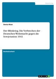 Cover von Der Blitzkrieg. Die Verbrechen der Deutschen Wehrmacht gegen die Sowjetunion 1941