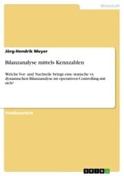Cover von Bilanzanalyse mittels Kennzahlen