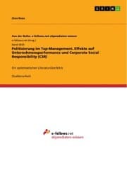 Cover von Politisierung im Top-Management. Effekte auf Unternehmensperformance und Corporate Social Responsibility (CSR)