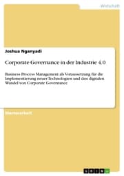 Cover von Corporate Governance in der Industrie 4.0