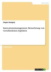 Cover von Innovationsmanagement. Betrachtung von verschiedenen Aspekten