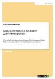 Cover von Klima-Governance in deutschen Aufsichtsratsgremien