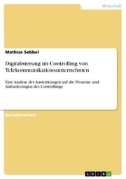 Cover von Digitalisierung im Controlling von Telekommunikationsunternehmen