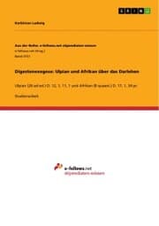 Cover von Digestenexegese: Ulpian und Afrikan über das Darlehen