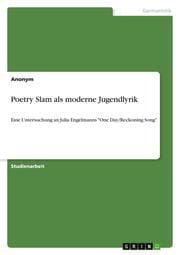 Cover von Poetry Slam als moderne Jugendlyrik