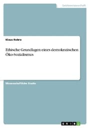 Cover von Ethische Grundlagen eines demokratischen Öko-Sozialismus