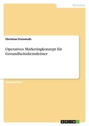 Cover von Operatives Marketingkonzept für Gesundheitsdienstleister