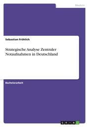 Cover von Strategische Analyse Zentraler Notaufnahmen in Deutschland