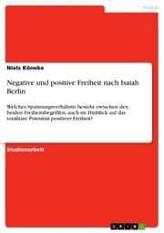 Cover von Negative und positive Freiheit nach Isaiah Berlin