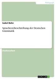 Cover von Sprach(en)beschreibung der Deutschen Grammatik