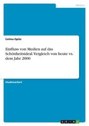 Cover von Einfluss von Medien auf das Schönheitsideal. Vergleich von heute vs. dem Jahr 2000