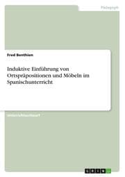 Cover von Induktive Einführung von Ortspräpositionen und Möbeln im Spanischunterricht
