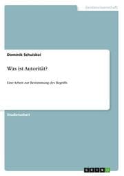 Cover von Was ist Autorität?