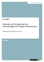 Cover von Konzept zur Verringerung von Arbeitslosigkeit bei jungen Erwachsenen