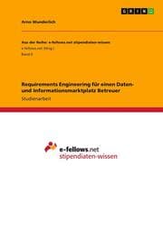 Cover von Requirements Engineering für einen Daten- und Informationsmarktplatz Betreuer