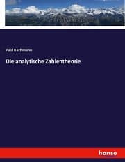 Cover von Die analytische Zahlentheorie