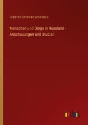 Cover von Menschen und Dinge in Russland - Anschauungen und Studien