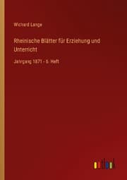 Cover von Rheinische Blätter für Erziehung und Unterricht