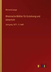 Cover von Rheinische Blätter für Erziehung und Unterricht